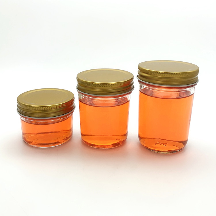 100ml 200ml 220ml wide mouth clear glass jars for pickle with twist off lid