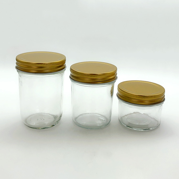 100ml 200ml 220ml wide mouth clear glass jars for pickle with twist off lid