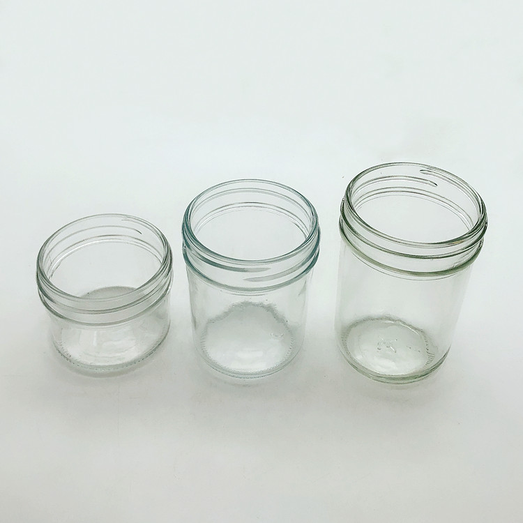 100ml 200ml 220ml wide mouth clear glass jars for pickle with twist off lid