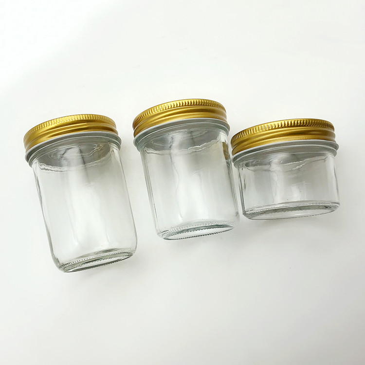 100ml 200ml 220ml wide mouth clear glass jars for pickle with twist off lid