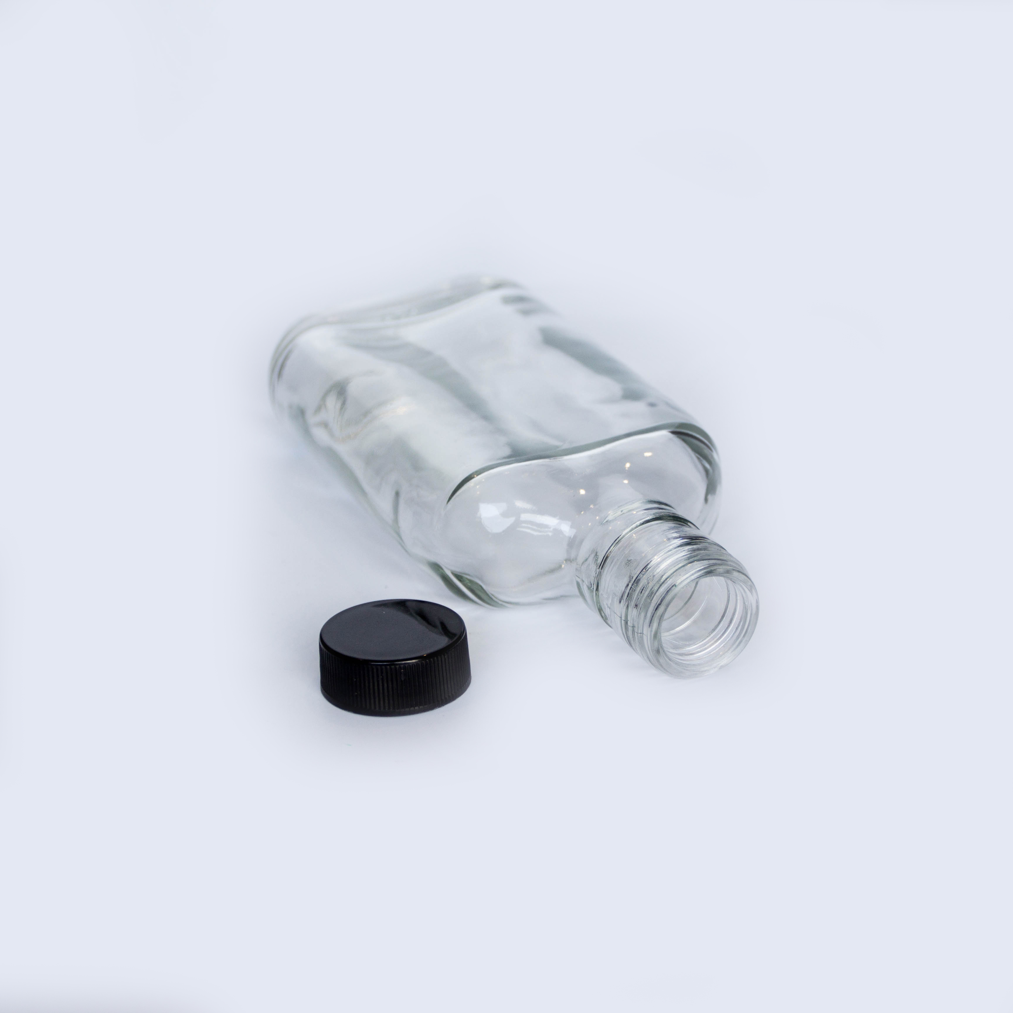 100ml 200ml 250ml 300ml Empty Flat Wine Whiskey Glass Bottle For Liquor Cold Brew Coffee