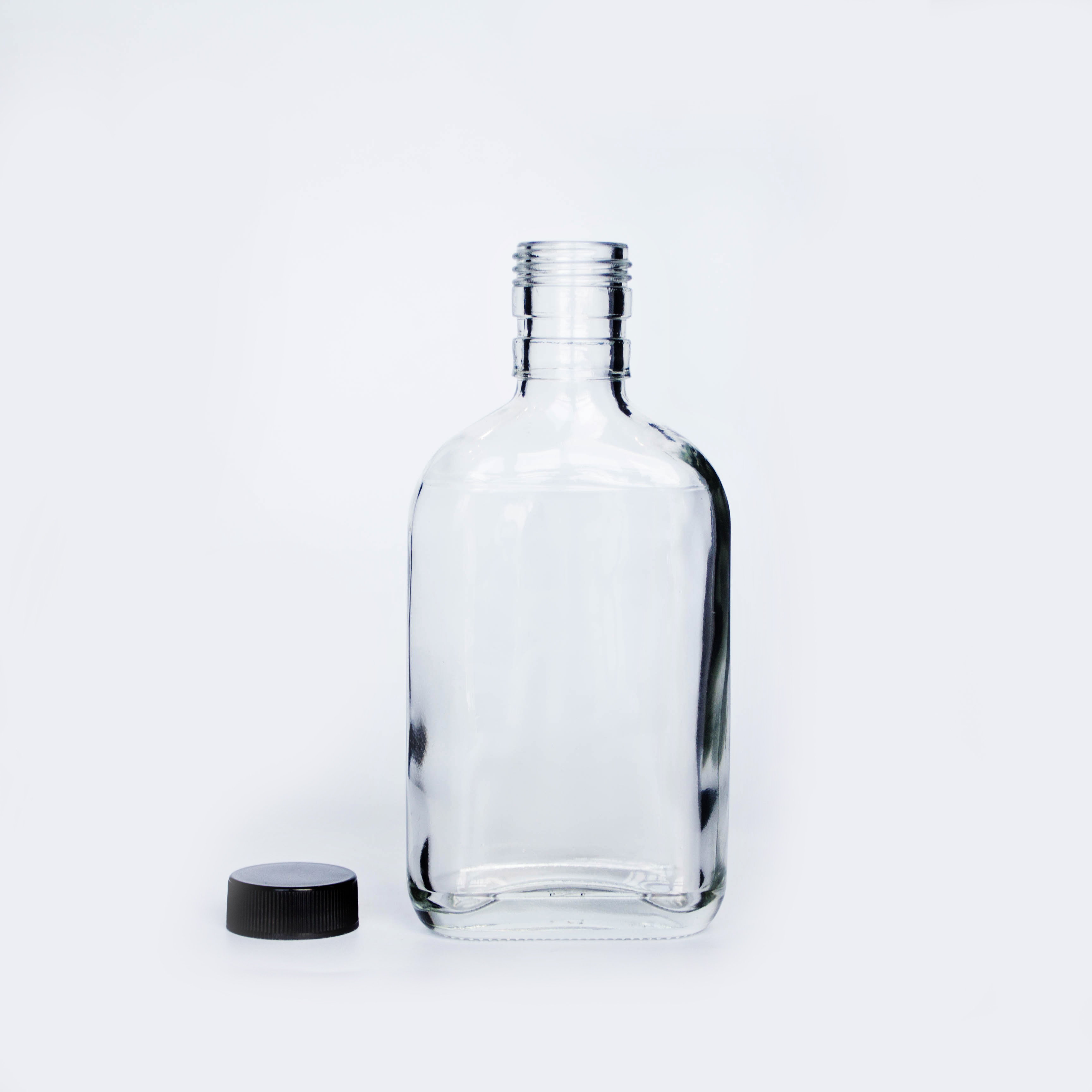100ml 200ml 250ml 300ml Empty Flat Wine Whiskey Glass Bottle For Liquor Cold Brew Coffee