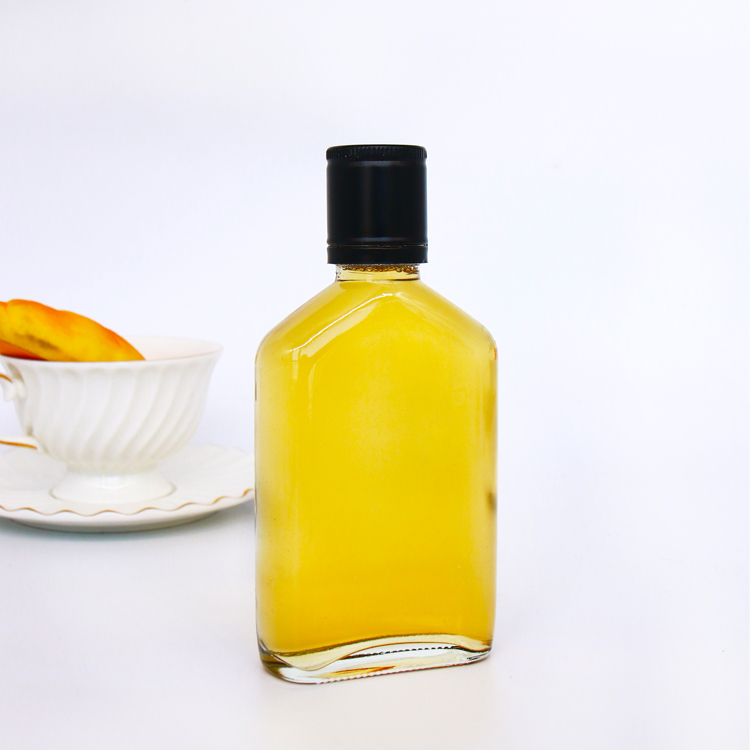 100ml 200ml 250ml 300ml Empty Flat Wine Whiskey Glass Bottle For Liquor Cold Brew Coffee