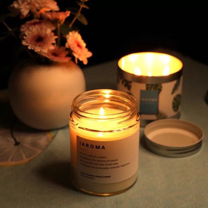 100ml 200ml 250ml 300ml amber aromatherapy Candle empty glass jar with lid DIY aromatherapy customized