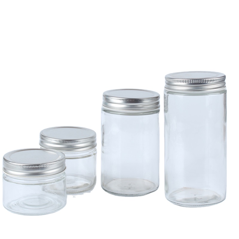 100ml 200ml 250ml 350ml 400ml 500ml 650ml glass jar container with sealed lid for storing jam and honey jar