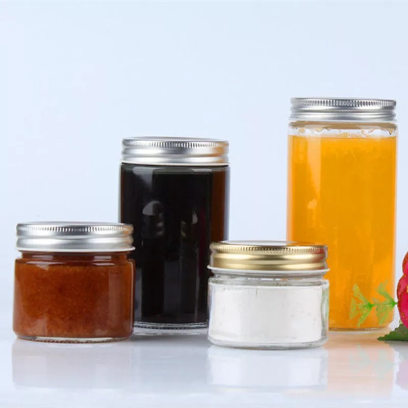 100ml 200ml 250ml 350ml 400ml 500ml 650ml glass jar container with sealed lid for storing jam and honey jar