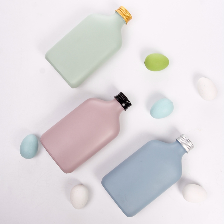 100ml 200ml 250ml 350ml 500ml Colored Sauce Bottle with Aluminum cap Ceramic Glass Bottle for Sauce