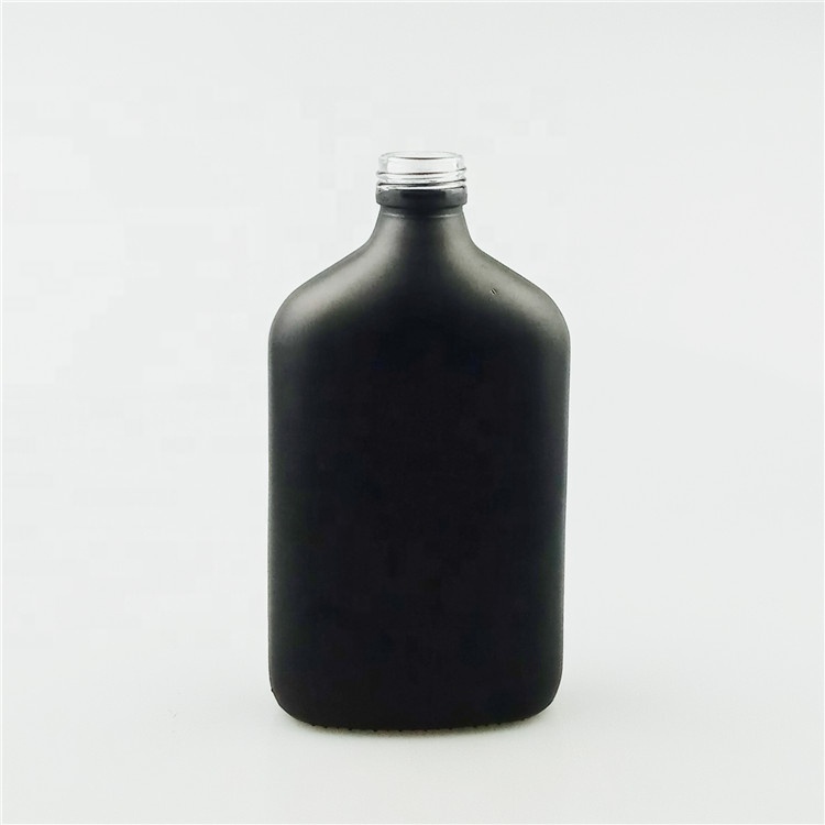 100ml 200ml 250ml 350ml 500ml Flat Glass Hip Flask Washing Liquid Bottles with Lotion Press Pump