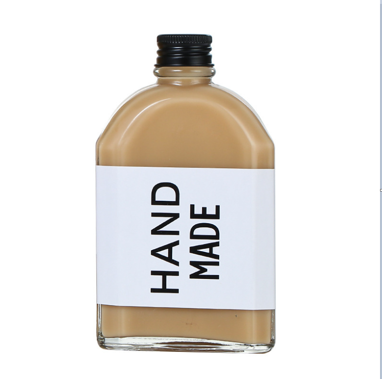 100ml 200ml 250ml 350ml 500ml clear flat cold brew coffee glass bottle for coffee beverage wine with aluminum cap