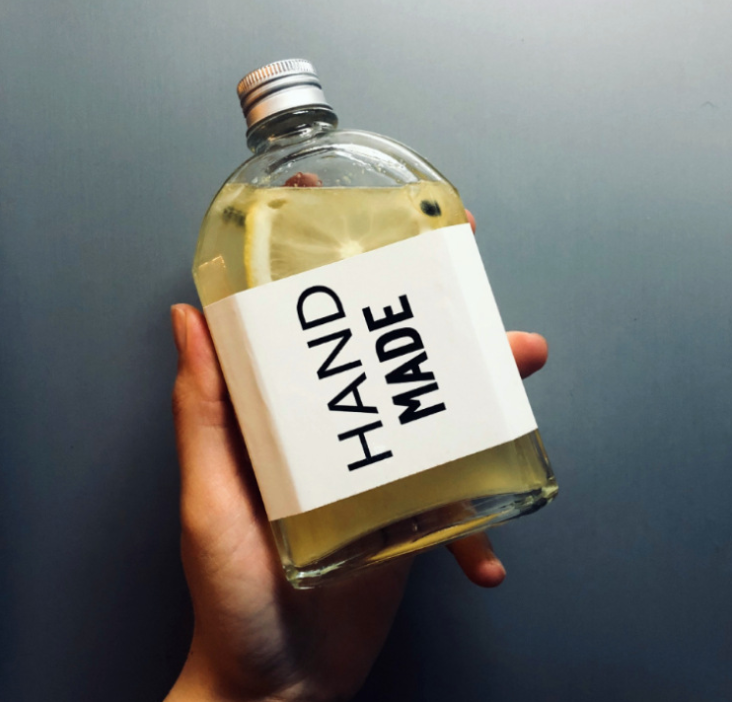 100ml 200ml 250ml 350ml 500ml juice beverage coffee Thailand ins flat glass bottle with gold sliver screw cap