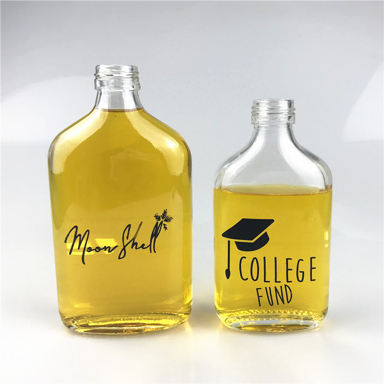 100ml 200ml 250ml 350ml flat glass bottle for cold brew coffee packing