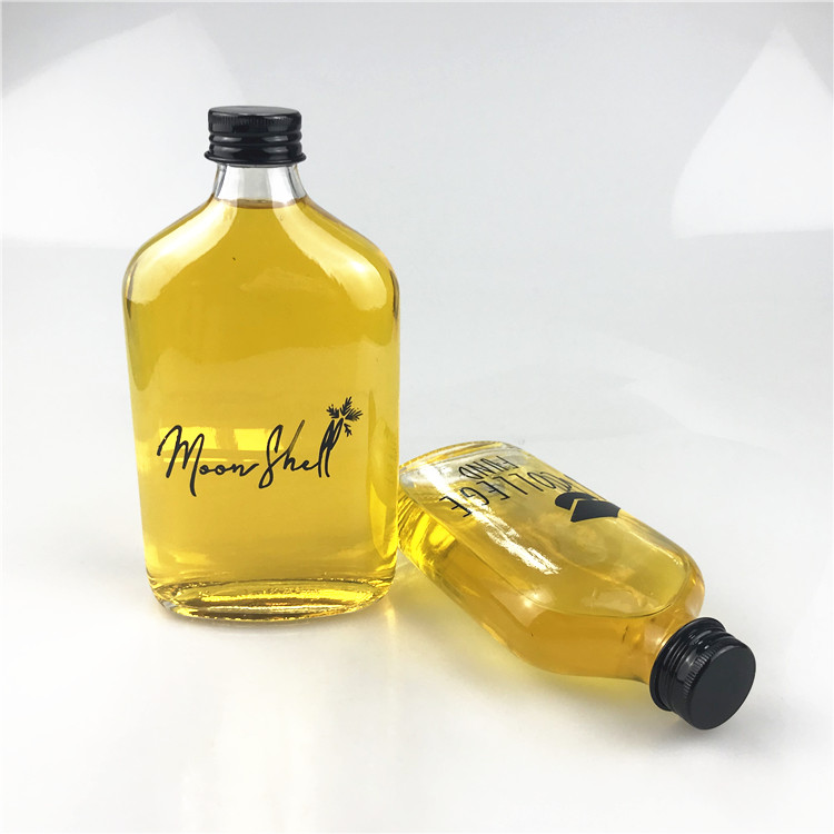 100ml 200ml 250ml 350ml flat glass bottle for cold brew coffee packing