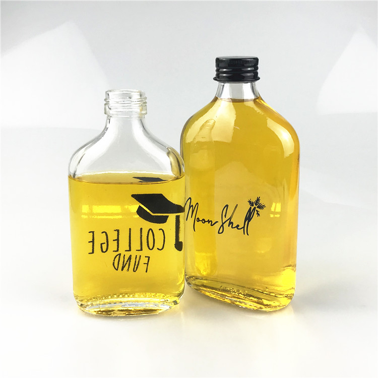 100ml 200ml 250ml 350ml flat glass bottle for cold brew coffee packing