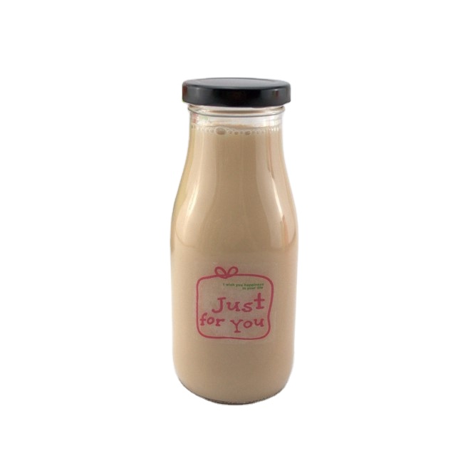 100ml 200ml 250ml 500ml 1000ml empty glass bottle for milk coffee with plastic or metal lid