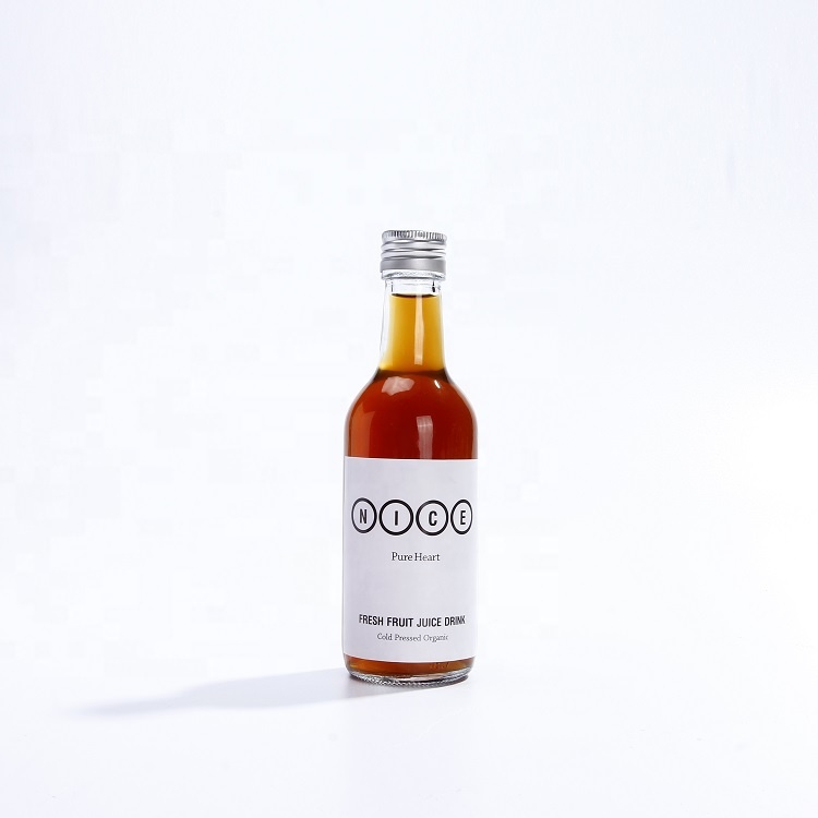 100ml 200ml 250ml Cheap round wine spirit glass bottle for liquor with aluminum screw lid