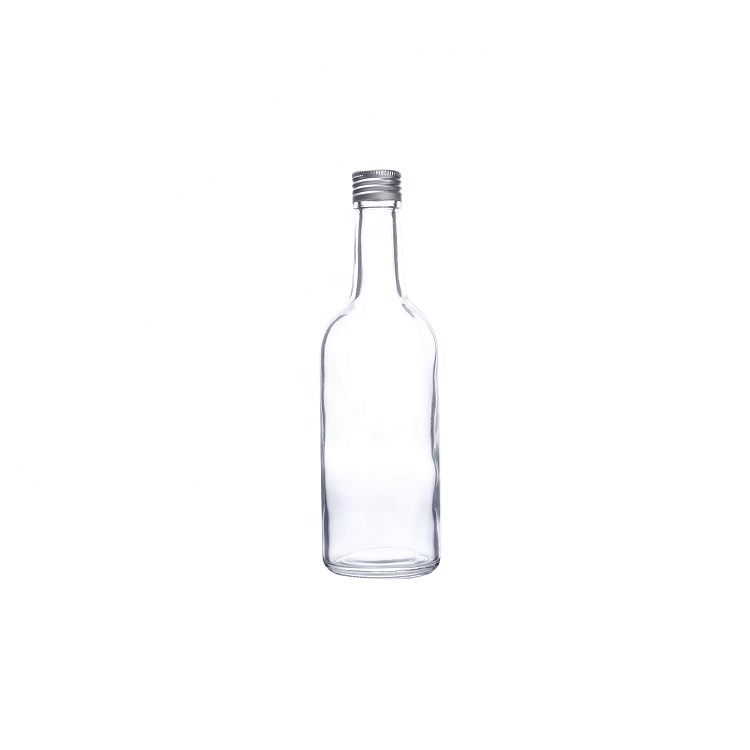100ml 200ml 250ml Cheap round wine spirit glass bottle for liquor with aluminum screw lid