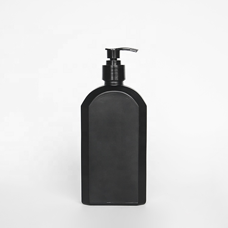 100ml 200ml 250ml Custom Logo Black Flat Glass hand soap sanitizer Bottle With Lotion Pump