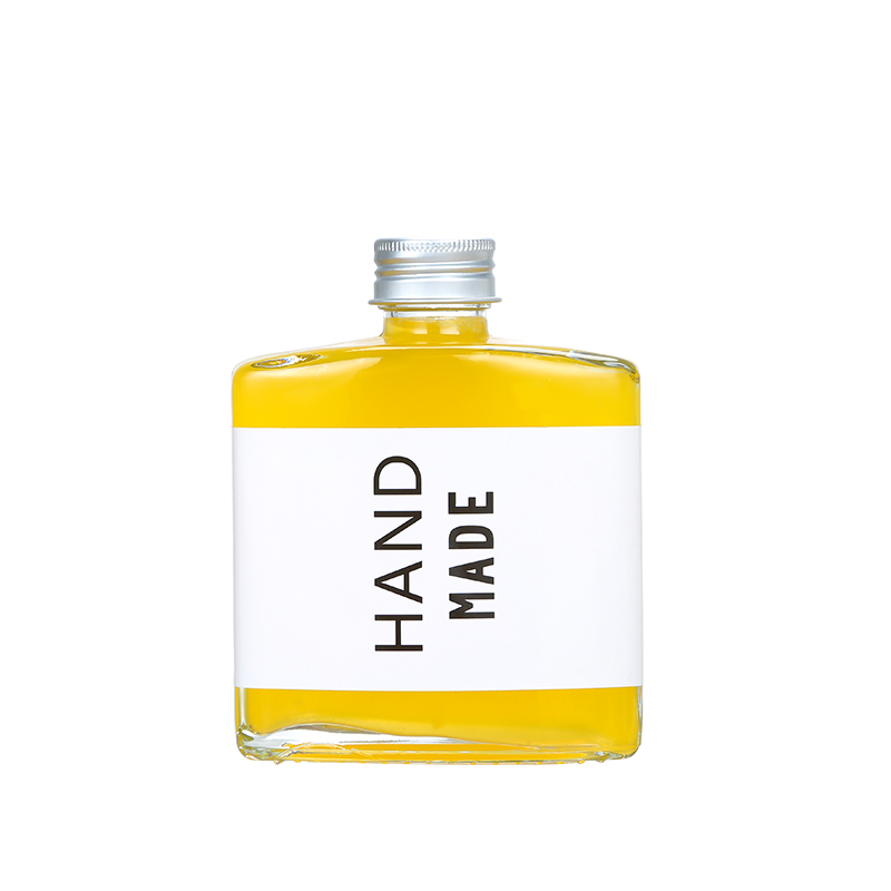 100ml 200ml 250ml empty square glass drinking bottle for liquor with screw top lid