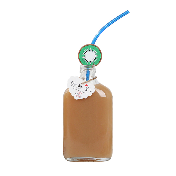 100ml 200ml 250ml flat empty customized glass miniature mini alcohol bottle liquor glass bottle