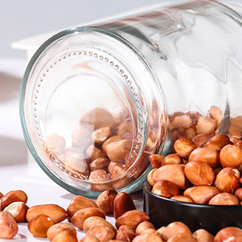 100ml 200ml 280ml 380ml 500ml 730ml round clear food glass jar contain for packaging honey jelly eith metal lid