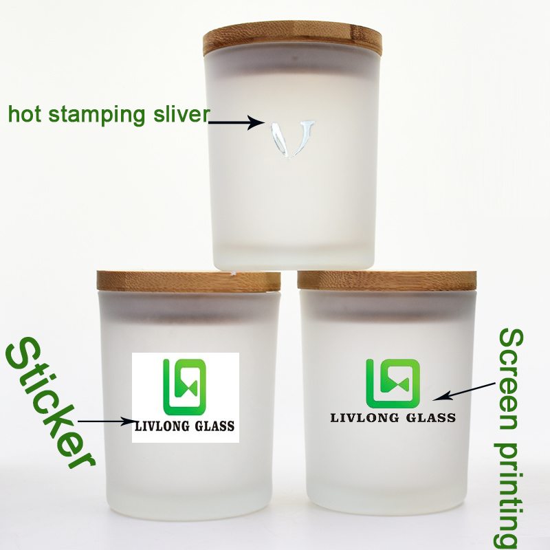 100ml 200ml 300ml 450ml 550ml 650ml 700ml frosted candle jar with wooden lid