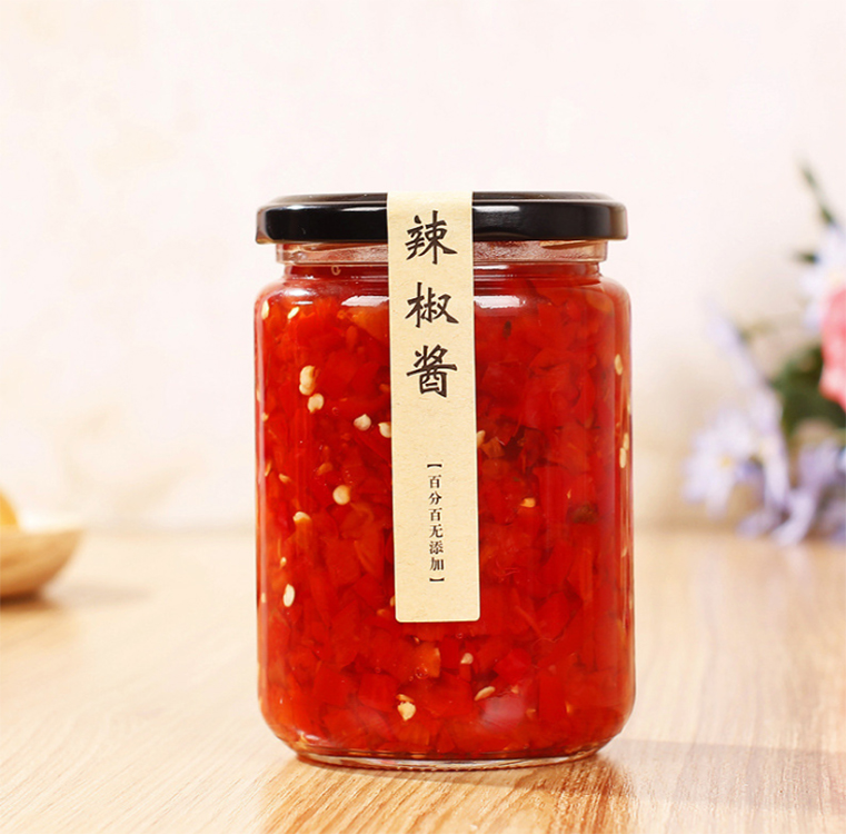100ml 200ml 300ml 500ml 800ml 1000ml hot selling glass jar in bulk round sauce glass jar for kitchen