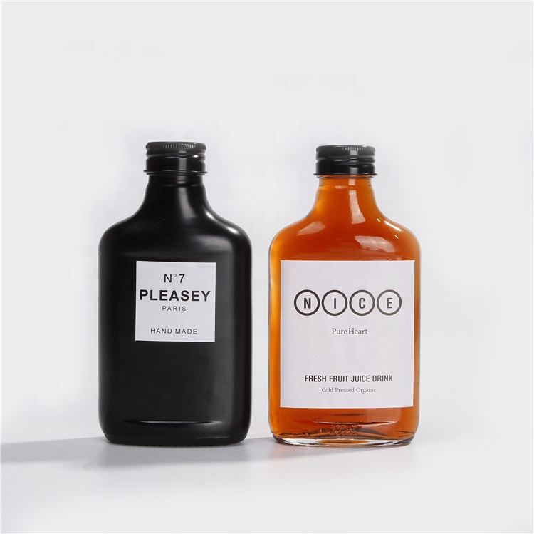 100ml 200ml 300ml Empty Flat Wine Whiskey Glass Bottle For Liquor Cold Brew Coffee