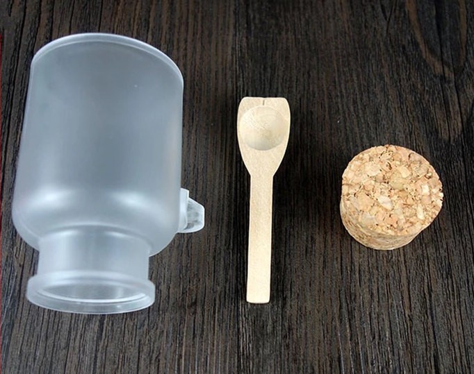 100ml/200ml 300ml Frosted Bath Salt round Jar ABS Plastic Bath Salt Bottle