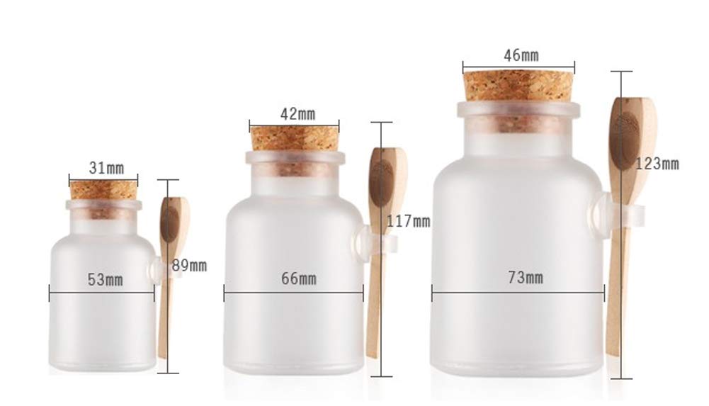 100ml/200ml 300ml Frosted Bath Salt round Jar ABS Plastic Bath Salt Bottle