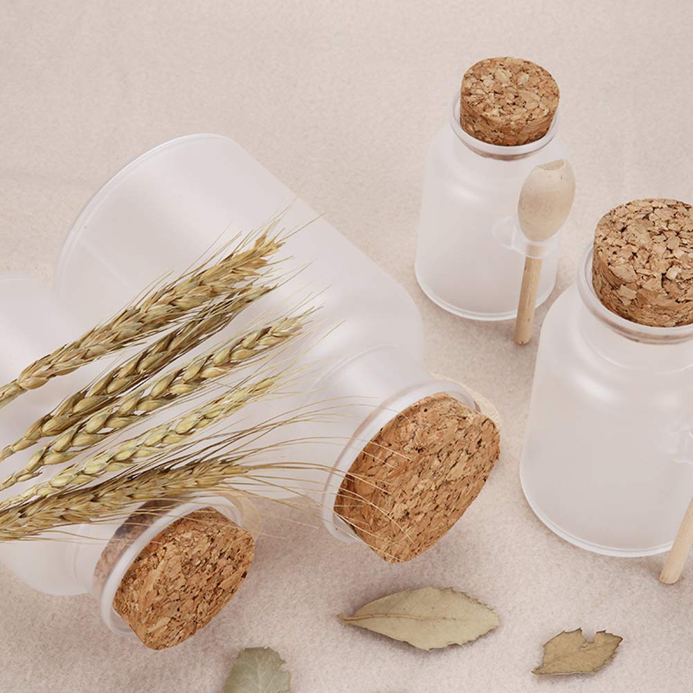 100ml/200ml 300ml Frosted Bath Salt round Jar ABS Plastic Bath Salt Bottle