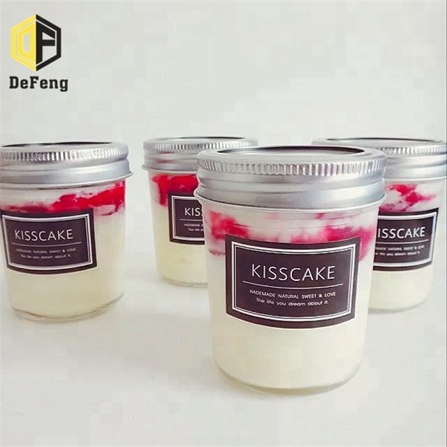 100ml 200ml 300ml Soy bean curd caviar milkshake cup Seal the bird's nest cake jar