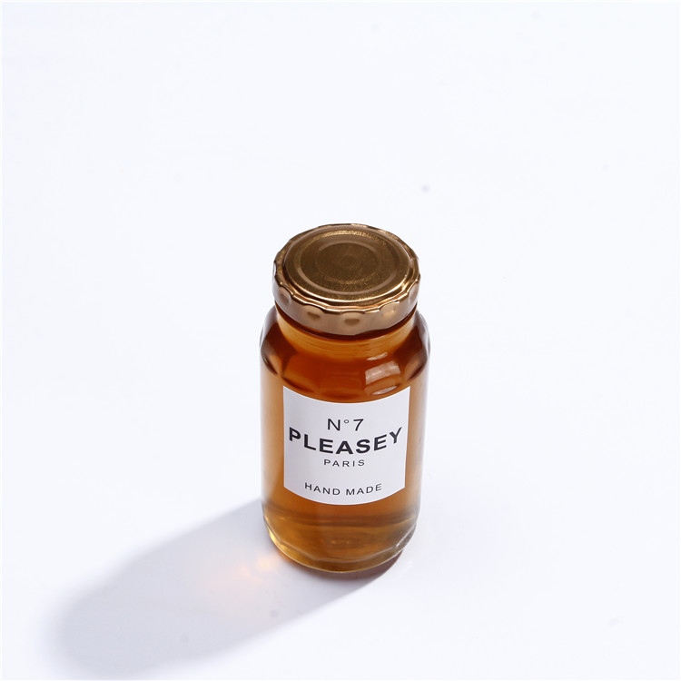 100ml 200ml 300ml Storage Jar Glass Honey Jar with Metal Twist Off Lid with Safety Button