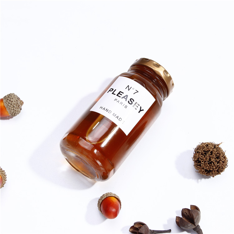 100ml 200ml 300ml Storage Jar Glass Honey Jar with Metal Twist Off Lid with Safety Button