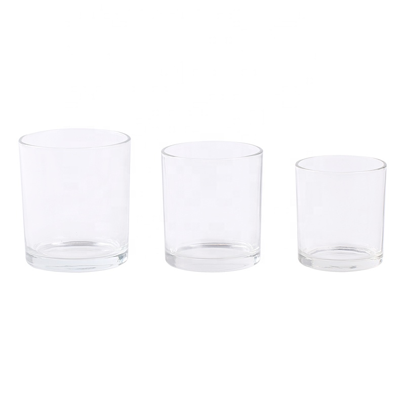 100ml 200ml 300ml scented candle glass jar clear glass candle jar with lid