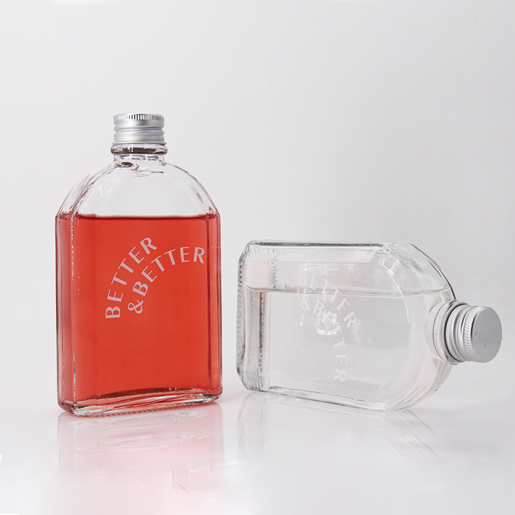 100ml 200ml 350ml 500ml Flat Cold-Brew Coffee Glass Bottle Juice Glass Packing Bottle