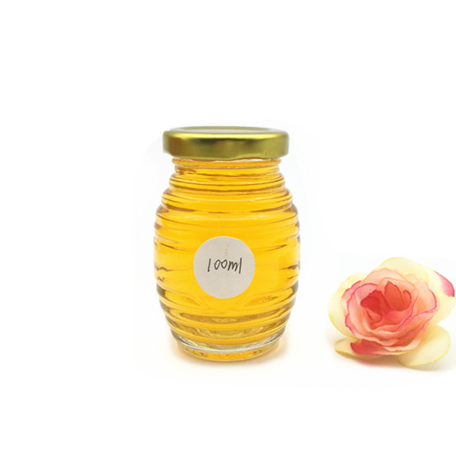 100ml 200ml 350ml 750ml clear honeycomb jars glass honey jars wholesale