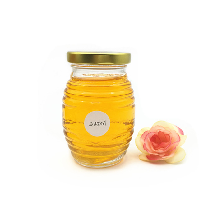 100ml 200ml 350ml 750ml clear honeycomb jars glass honey jars wholesale