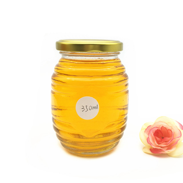 100ml 200ml 350ml 750ml clear honeycomb jars glass honey jars wholesale