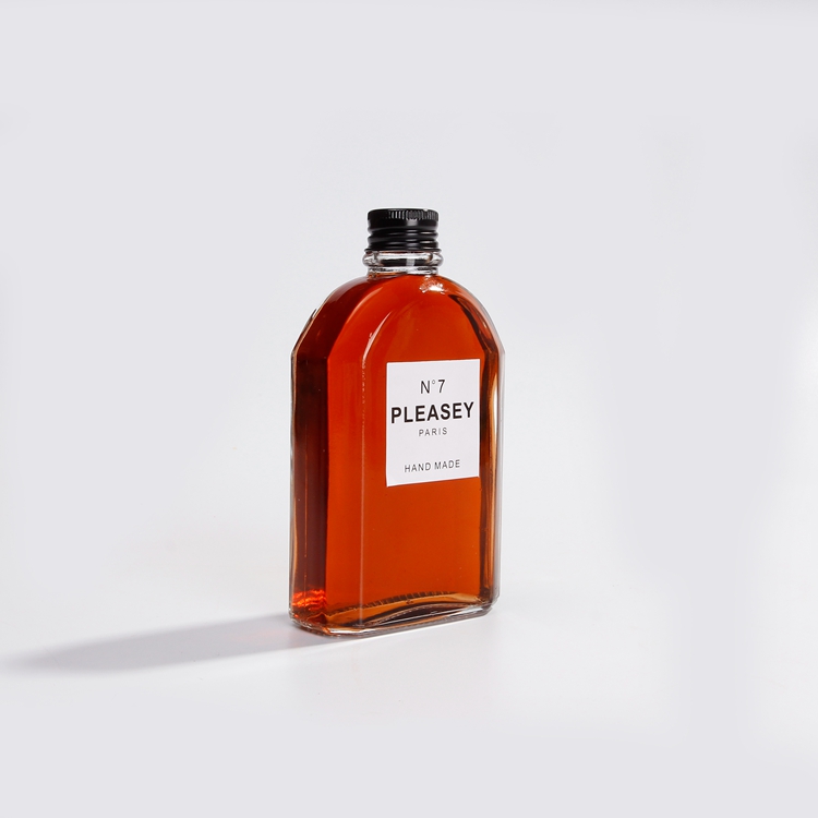 100ml 200ml 350ml Flat Glass Hip Flask Cold Brew Coffee Bottles For Kombucha Ice Tea