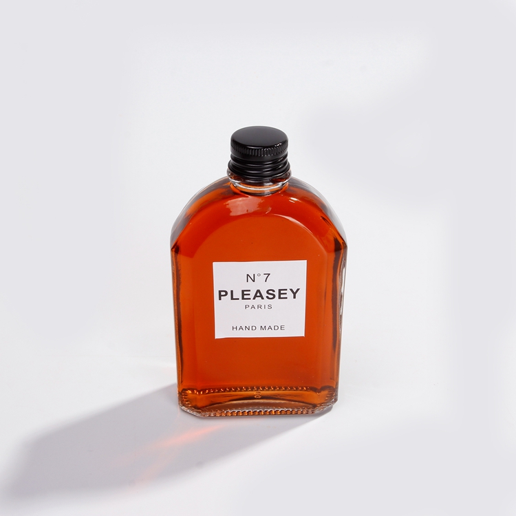 100ml 200ml 350ml Flat Glass Hip Flask Cold Brew Coffee Bottles For Kombucha Ice Tea