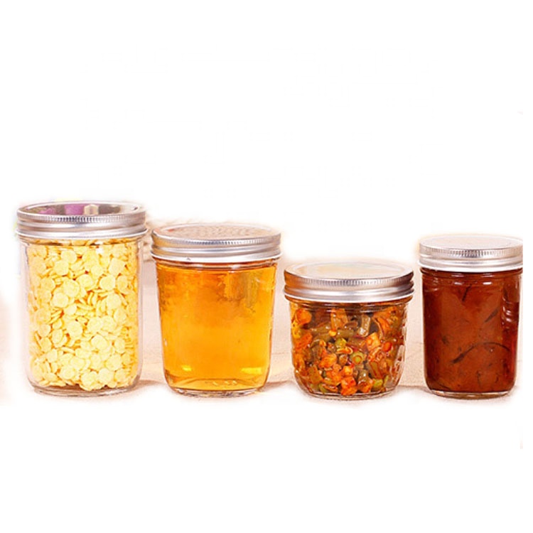 100ml 200ml 400 ml glass sealed chili sauce storage jar with metal screw lid