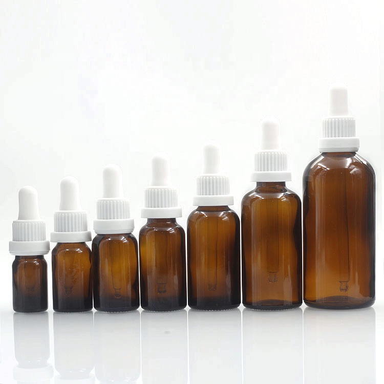 100ml 200ml 500ml amber round boston round glass dropper bottle