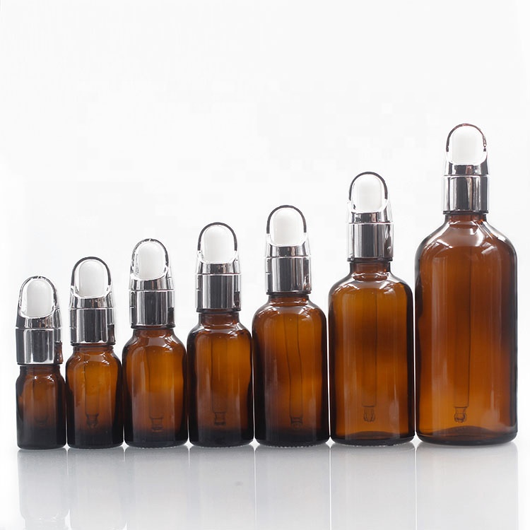100ml 200ml 500ml amber round boston round glass dropper bottle