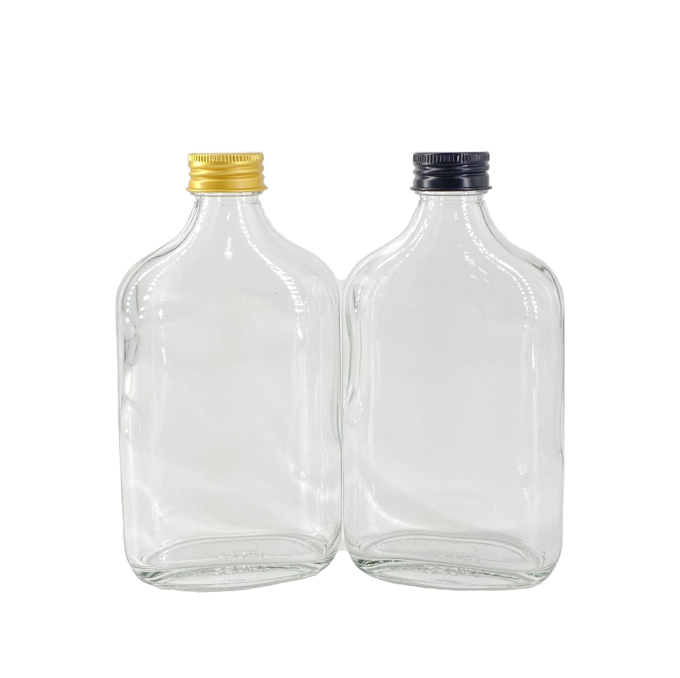 100ml 200ml 500ml glass flat alcohol liquor drinking glass bottle for beverage
