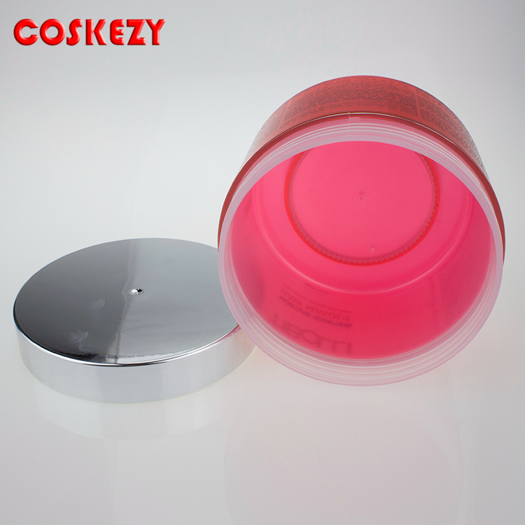 100ml 200ml 500ml orange sreen printing cosmetic lotion jars with silver lids cosmetic jar plastic