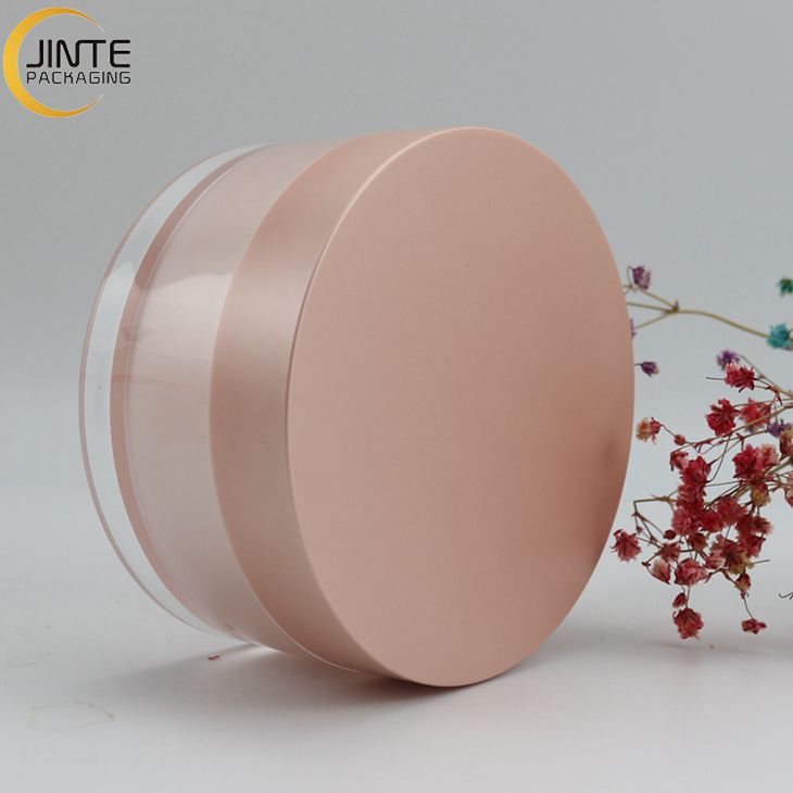 100ml 200ml Big Mouth Packaging Cosmetics Container Luxury Acrylic Beauty pink color jar for  Mask Cream