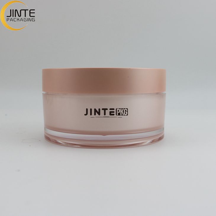 100ml 200ml Big Mouth Packaging Cosmetics Container Luxury Acrylic Beauty pink color jar for Mask Cream