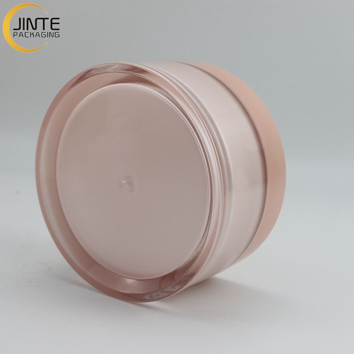100ml 200ml Big Mouth Packaging Cosmetics Container Luxury Acrylic Beauty pink color jar for Mask Cream