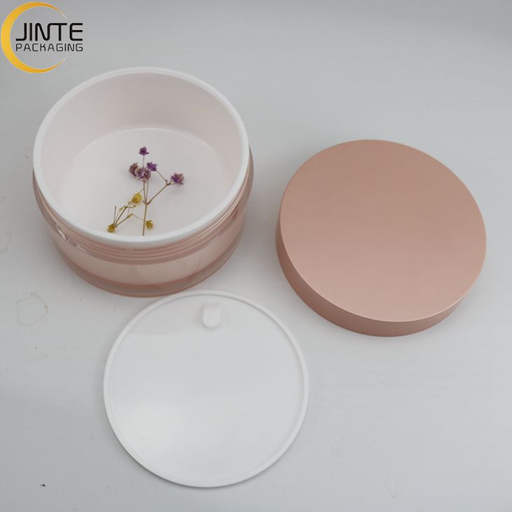 100ml 200ml Big Mouth Packaging Cosmetics Container Luxury Acrylic Beauty pink color jar for Mask Cream