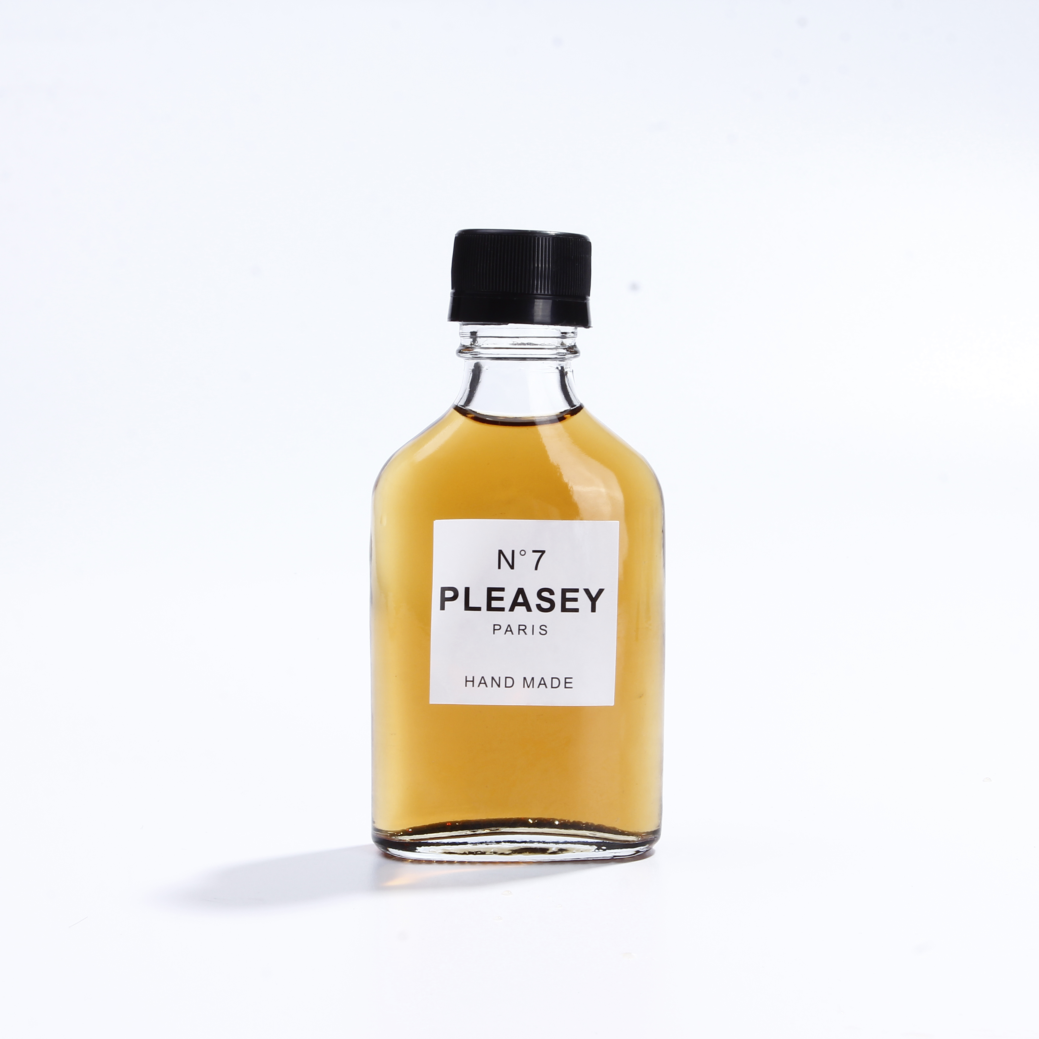 100ml 200ml Clear Glass Flat Flask Bottle With Aulumin Cap Coold Brew Coffee Bottle